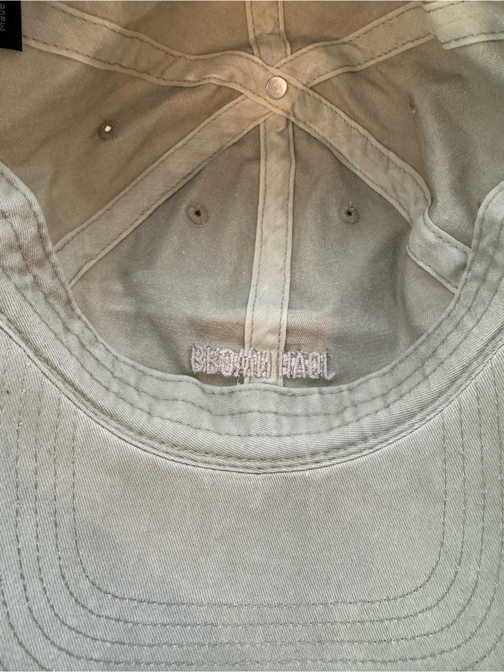 NWOT JOAH BROWN Sage Green Washed Cotton Embroidered Dad Hat OSFM - Picture 7 of 9